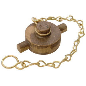 Brass Blanking Cap BSPP/URT +Chain